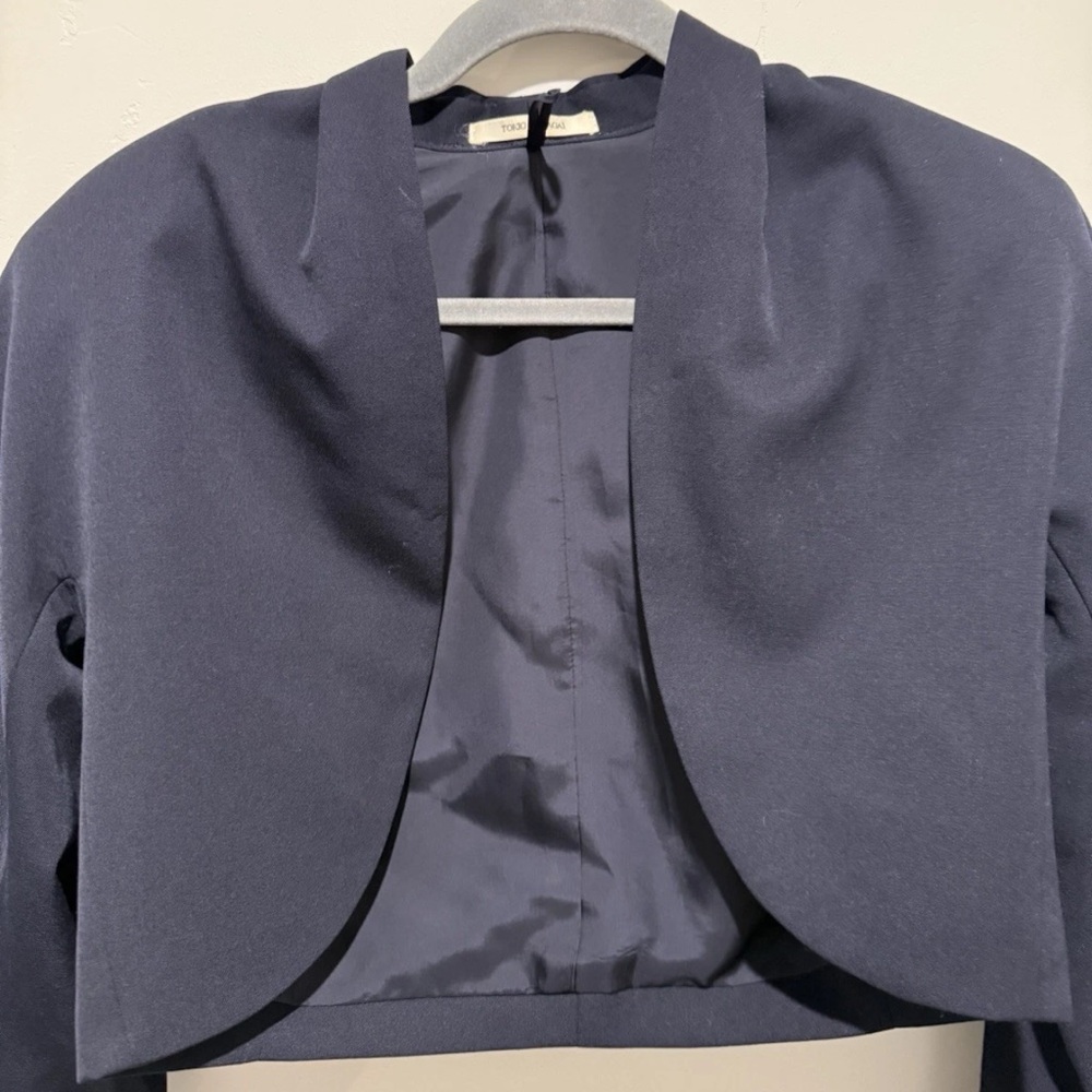 TOKIO KUMAGAI Paris Women’s 100% Wool Navy Blue Jacket Size Small - Picture 3 of 7
